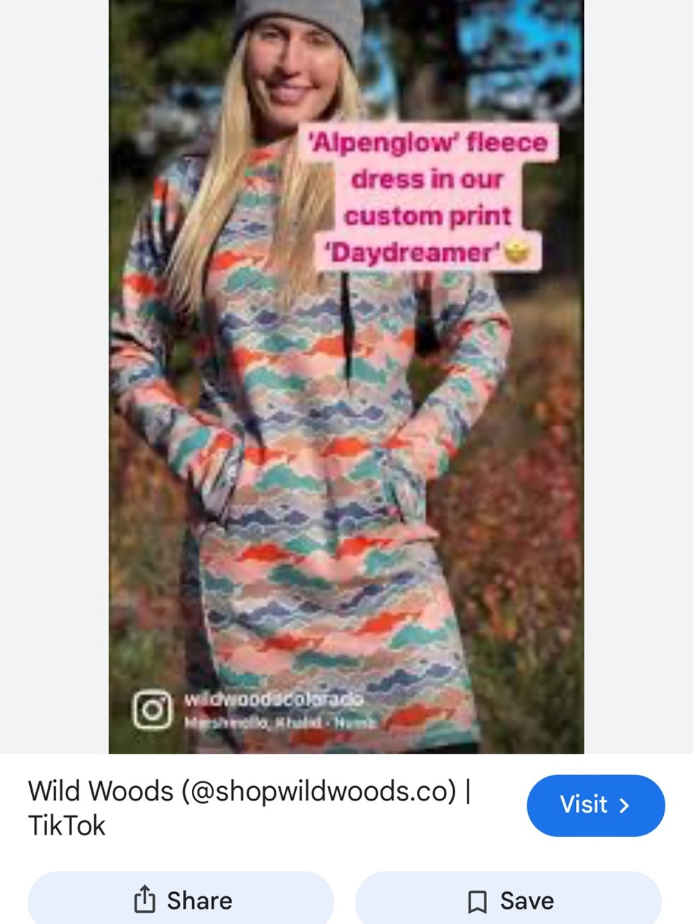 'Alpenglow' Daydreamer Fleece Dress - Multi Color